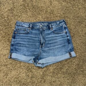 American Eagle Outfitters Blue Jean Shorts with Cuffed Hem